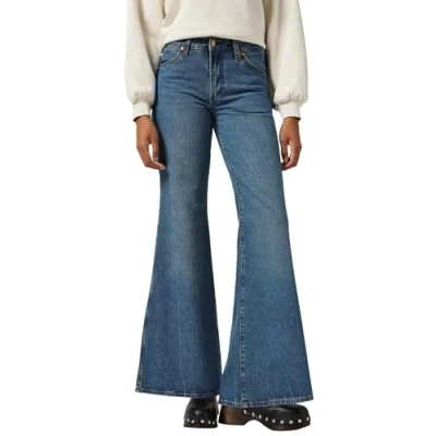 Afbeelding van Wrangler Wanderer Bootcut jeans, Dames, Maat: 29x34, Rust tint
