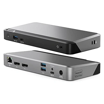 Afbeelding van ALOGIC Dual 4K display, universeel dockingstation DX2 met 65 W laptop, compatibel Mac en Windows, 2 x @60Hz DisplayPort, 1 USB C 10G (met snel opladen), 3 A 5G, Audio, Ethernet
