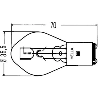 Afbeelding van Gloeil S2 24V45/40W BA20d 13748 8GD 002 084 251