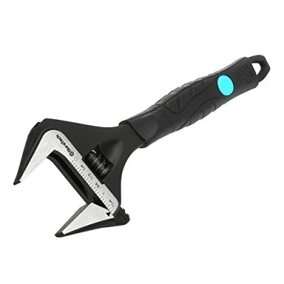 Afbeelding van DURATECH 200mm verstelbare moersleutel, brede bek grote opening moersleutel hand reparatiegereedschap, CR V staal, gemarkeerd met SAE en metrische schalen