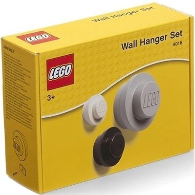 Afbeelding van Wandhaak LEGO Wit Zwart Grijs (3 Delig)