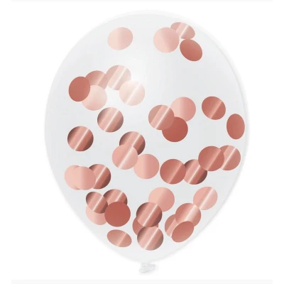 Afbeelding van Jep Party Rose 30cm 5 Stuks Confetti Ballonnen 442367