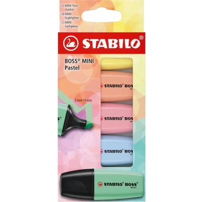Afbeelding van Stabilo Mini Pastel Markeerstift Assorti 5 Stuks per 3