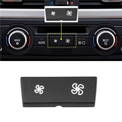 Afbeelding van TTCR II A/C Climate Control Panel Fan Speed Button Cover, Compatibel met BMW 1 serie E81/E87/E88/E82, 3 E90/E91/E92/E93, X1 E84X3 F25, X4 F26 (NIET FIT voor ALLE X3 F25/X4 Series.) (1