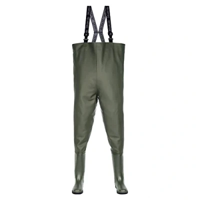 Afbeelding van 3Kamido Classic waadbroek, zwart en groen, serie 680, standaard vissersbroek, vijverbroek, 43 EU