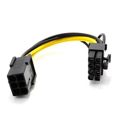 Afbeelding van kenable PCI Express PCIe 6 pins naar 8 grafische kaart voedingsadapter kabel 10 cm