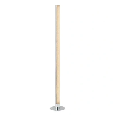 Afbeelding van Lindby LED vloerlamp RGB met dimmer 1licht acryl, metaal H: 120 cm wit, chroom Inclusief lichtbron