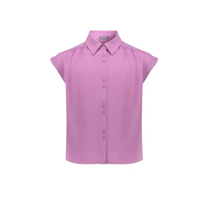 Afbeelding van Geisha zomer blouse meisjes crinckle lavendel