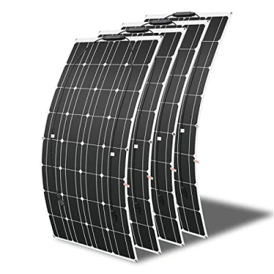 Afbeelding van 400W Zonnepaneel Semi Flexibele (4st 100W) Mono Zonnemodule voor tuinhuisje, camping, stacaravan, ideaal 12v auto accu, zuuraccu, gelaccu, AGM
