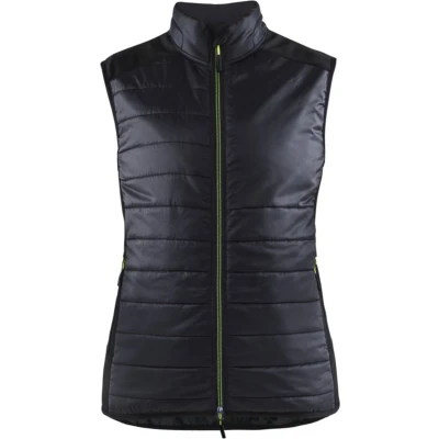 Afbeelding van Blaklader Dames bodywarmer gevoerd 3864 2030 Zwart/High Vis Geel