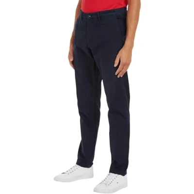Afbeelding van Tommy Hilfiger Chelsea Gabardine Chino, Heren, Maat: 33x36, Desert sky