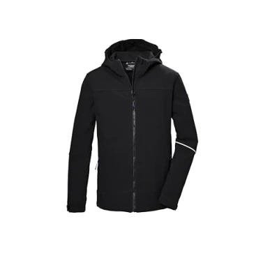 Afbeelding van killtec jongens Softshell jas/outdoorjas met capuchon KOS 143 BYS SFTSHLL JCKT, schwarz, 152, 43255 000