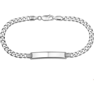 Afbeelding van Trendjuwelier huiscollectie Graveerarmband Zilver Gourmet Plaat 6 mm x