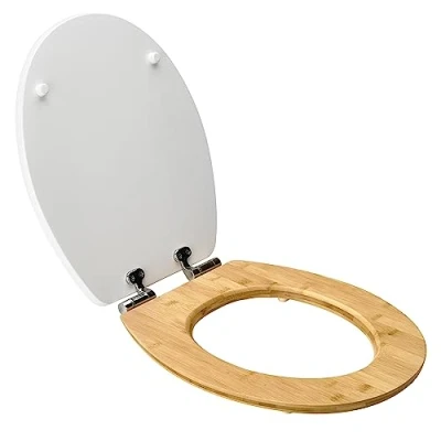 Afbeelding van Wirquin 20722707 Diplomat wc bril met softclosemechanisme, bamboe wit