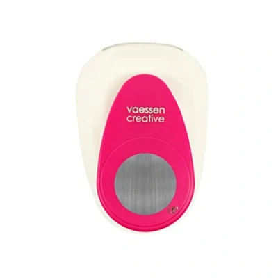 Afbeelding van Vaessen Creative Motiefpons, cirkel, diameter 3,3 cm, stans voor knutselpapier, kleipapier, scrapbookpapier of decoupagepapier
