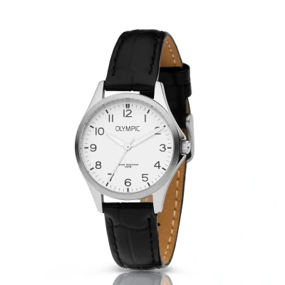 Afbeelding van Olympic OL72DSL047 ROBIN Horloge Staal Zilverkleurig Leer 29mm