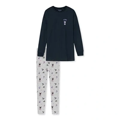 Afbeelding van Schiesser Schlafanzug LANG Pyjama voor kinderen, Maat: 140, Indigo
