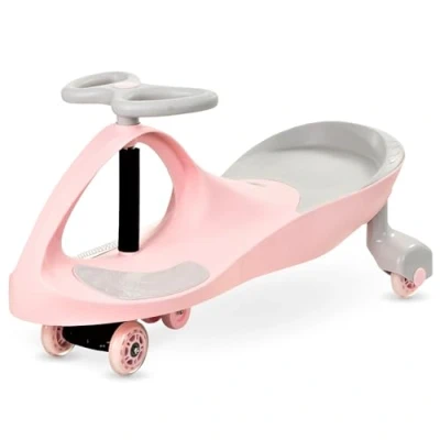 Afbeelding van TWISTCAR Kindervoertuig, Kinderdraaiauto, Schommelauto voor Peuters, Speelgoedauto, Rijden door Stuurbeweging, Babyscooter, Kinderen vanaf 1 Jaar, Schuifvoertuig, Belastbaar tot 120 kg, Roze met LED Wielen