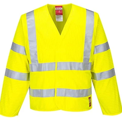 Afbeelding van Portwest FR85 Hi Vis Antistatisch Jas, Vlamvertragend, Geel, Normaal, Grootte L/XL