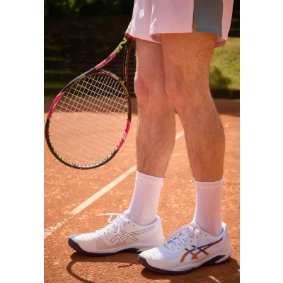 Afbeelding van Asics Solution Swift FF 2 CLAY Tennisschoenen voor kleibanen, Heren, Maat: 44, White/nova orange Textiel/ synthetisch