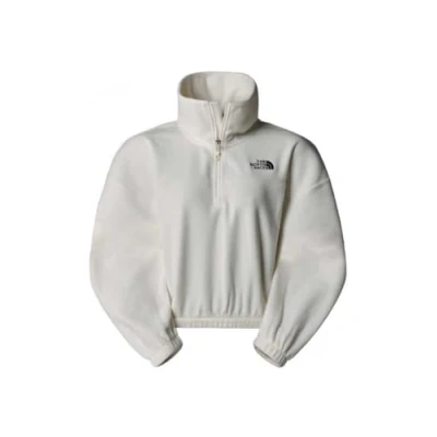 Afbeelding van The North Face Glacier HALF ZIP Fleece trui, Dames, Maat: 38/40, White dune