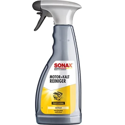 Afbeelding van SONAX Motor + koude reiniger (500 ml) verwijdert alle olie en vetvervuilingen van motoren, machineonderdelen, aggregaten gereedschappen, art.nr. 05432000, grijs
