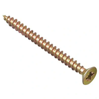 Afbeelding van ForgeFix Multifunctionele schroeven met enkele schroefdraad 5,0 x 60 mm Zinkgeel gepassiveerd Doos 100