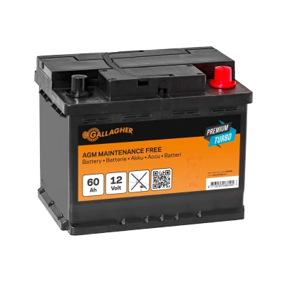 Afbeelding van Gallagher Accu 12V/60Ah Premium Turbo AGM 242x175x190