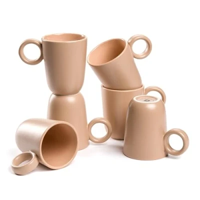 Afbeelding van Mok Leonardo Roma Apricot 400 ml (Set van 6)