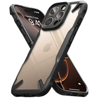 Afbeelding van Ringke Fusion X Compatibel met iPhone 16 Pro Max Case Krasvast Schokbestendig Robuuste Bumper Hoesje Black
