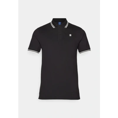 Afbeelding van G STAR Dunda SLIM Stripe Poloshirt, Heren, Maat: Medium, Schwarz
