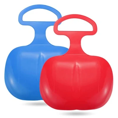 Afbeelding van Bob slee set van 2 blauw en rood voor porutsen kinderen