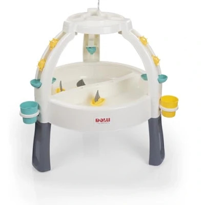 Afbeelding van Dolu Fun Fountain Zand En Watertafel Met Accessoires Wit/grijs