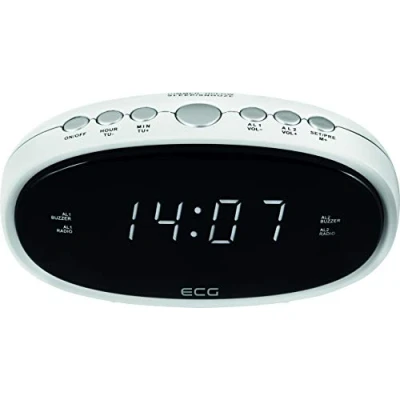 Afbeelding van ECG RB 010 White, Wekkerradio