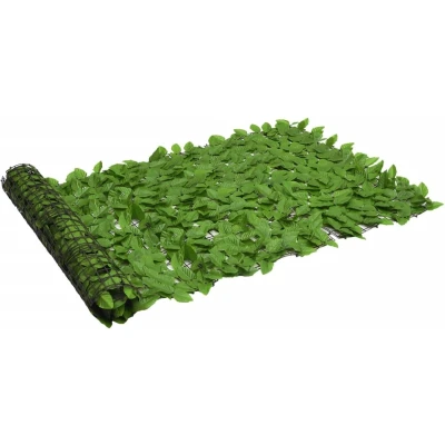 Afbeelding van Balkonscherm met groene bladeren 200x100 cm