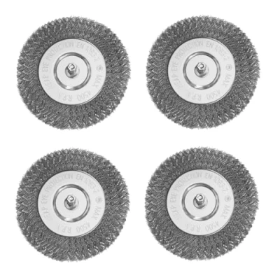 Afbeelding van Reserveborstels, 4 metalen borstels, staaldraadborstels, onkruidborstels, geschikt voor Güde elektrische voegenreiniger GFR 401, reinigingsborstel, voegenreinigingsborstel (4 borstels)