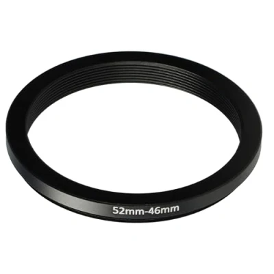 Afbeelding van vhbw Step down ring adapter van 52 mm naar 46 voor cameralens filteradapter, metaal, zwart