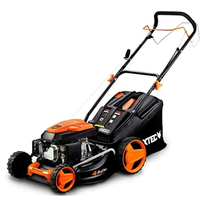 Afbeelding van FUXTEC Grasmaaier Benzine 46cm Zelfrijdend / Zelftrekkend Achterwielaandrijving Mulchfunctie Opvangbak 50L FX RM4646
