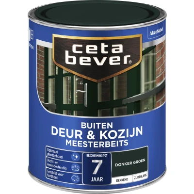 Afbeelding van Ceta Bever Dekkend Meesterbeits 605 Donker Groen Zijdeglans 0,75 liter Blanke lak &amp; Beits