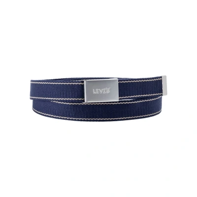 Afbeelding van Levi&#039;s Headline Web Plaque Belt, Navy Blue, One Men, marineblauw, Size