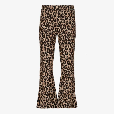 Afbeelding van TwoDay meisjes flared broek met luipaardprint Maat 110