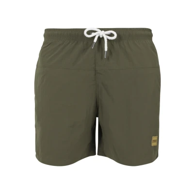 Afbeelding van Urban Classics Block Zwemshorts, Heren, Maat: XS, Olive
