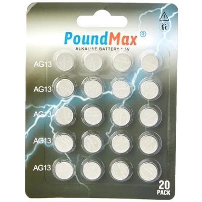 Afbeelding van PoundMax 20 x Super AG13 G13 SR44 LR44 A76 V13GA PX76A 357 Alkaline Knop Batterijen