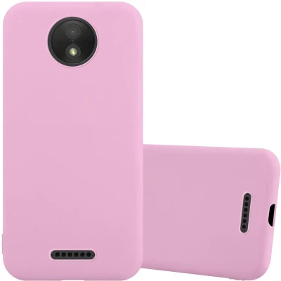 Afbeelding van Cadorabo Hoesje geschikt voor Motorola MOTO C PLUS in CANDY ROZE Beschermhoes TPU silicone Case Cover