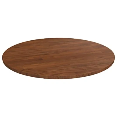Afbeelding van vidaXL tafelblad rond Ø60x1,5 cm bewerkt massief eikenhout donkerbruin, houten tafelblad, eettafelblad, blad,