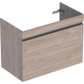 Afbeelding van Geberit renova plan wastafelonderkast 1 lade 83 2x44 6x60 6cm noten hickory licht 501910001 501 910 00