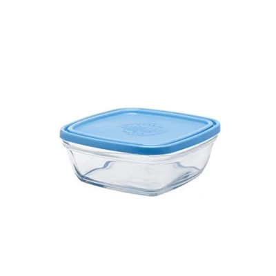 Afbeelding van Hermetische Lunchtrommel Duralex Freshbox Blauw Vierkant (17 x 17 7 cm) (1,15 L)