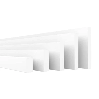 Afbeelding van HEXIMO platte lijsten, XPS piepschuim droogbouw lijsten voor muur plafondafsluitprofiel, plafondlijsten, piepschuimlijsten plafonds en wandframes (20,4 meter HFL 5)