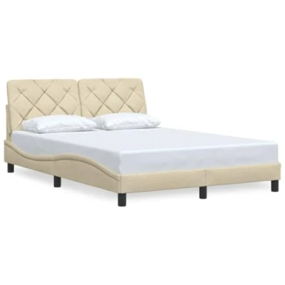 Afbeelding van Bedframe stof crmekleurig 140x200 cm