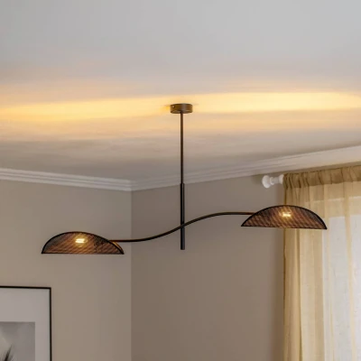 Afbeelding van Emibig Hanglamp Lotus 2 Zwart/Goud 102 cm